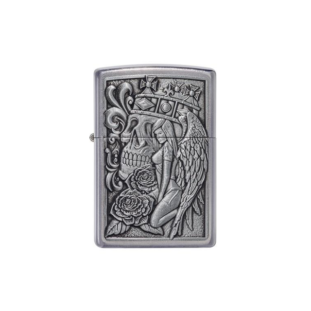 Zippo 49442 Skull and Angel Emblem Design Zippo Lighter ONE