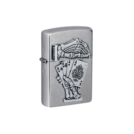 Zippo 49536 Dead Mans Hand Emblem Design Zippo Lighter ONE