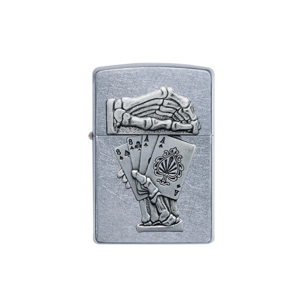Zippo 49536 Dead Mans Hand Emblem Design Zippo Lighter ONE