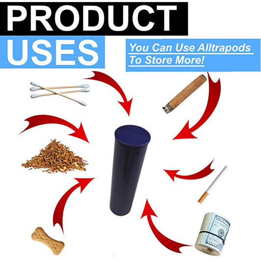 Alltrapod - Fully Smell Proof, Water Proof Containers - Bundle of 6 Tube ONE