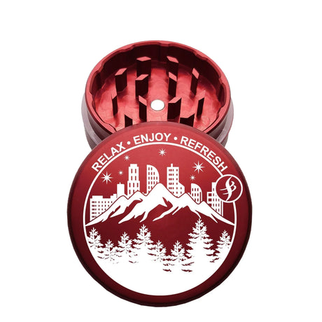 4SCORE®️ x Tahoe Grinder Co. USA made 2 PCS Herb Grinder - Limited Edition Regular Grinder 4SCORE™ Red-City