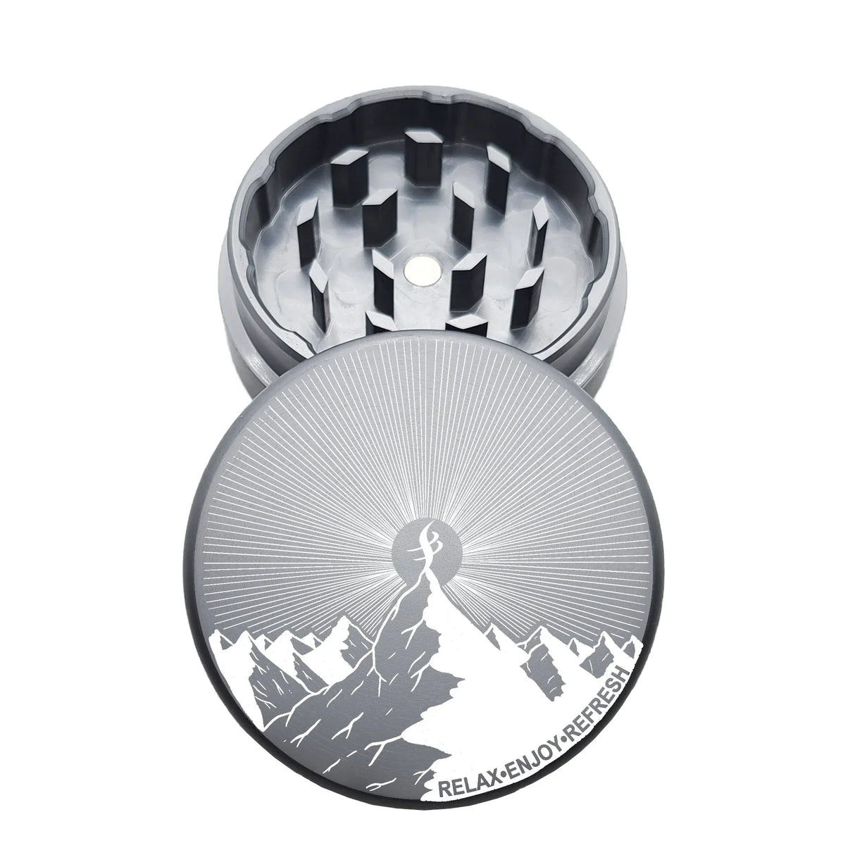 4SCORE®️ x Tahoe Grinder Co. USA made 2 PCS Herb Grinder - Limited Edition Regular Grinder 4SCORE™ Grey-Mountain