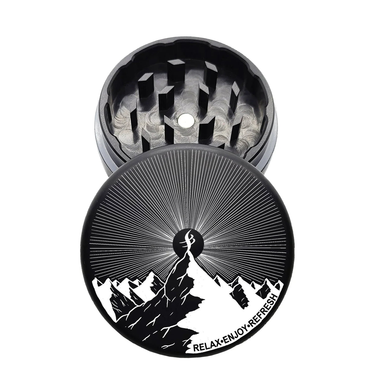 4SCORE®️ x Tahoe Grinder Co. USA made 2 PCS Herb Grinder - Limited Edition Regular Grinder 4SCORE™ Black-Mountain