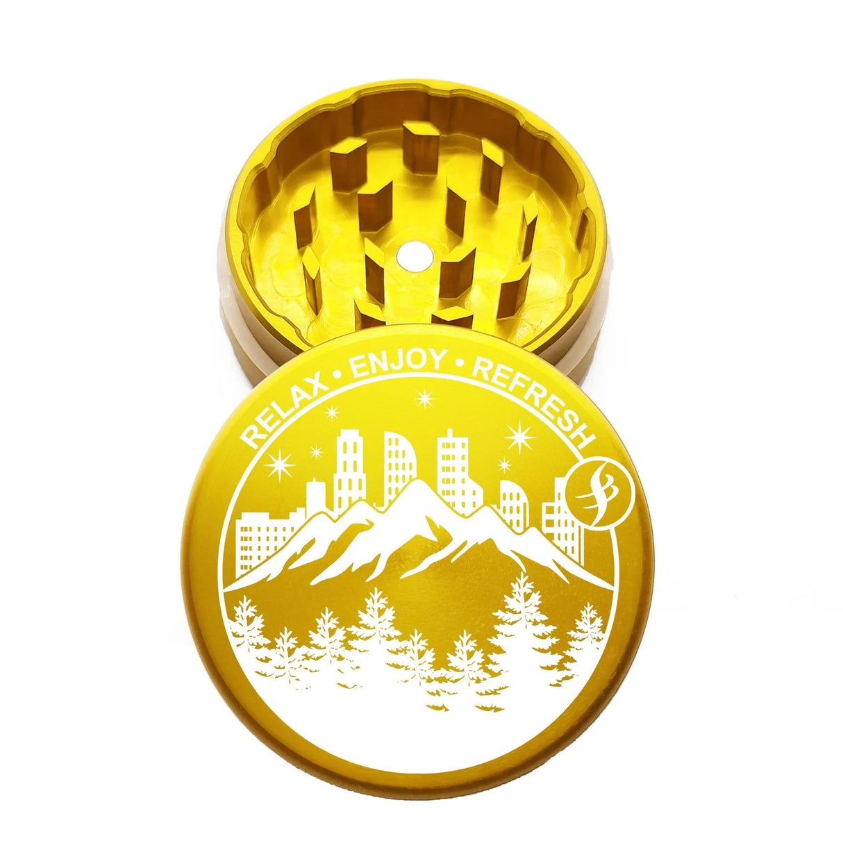 4SCORE®️ x Tahoe Grinder Co. USA made 2 PCS Herb Grinder - Limited Edition Regular Grinder 4SCORE™ Gold-City