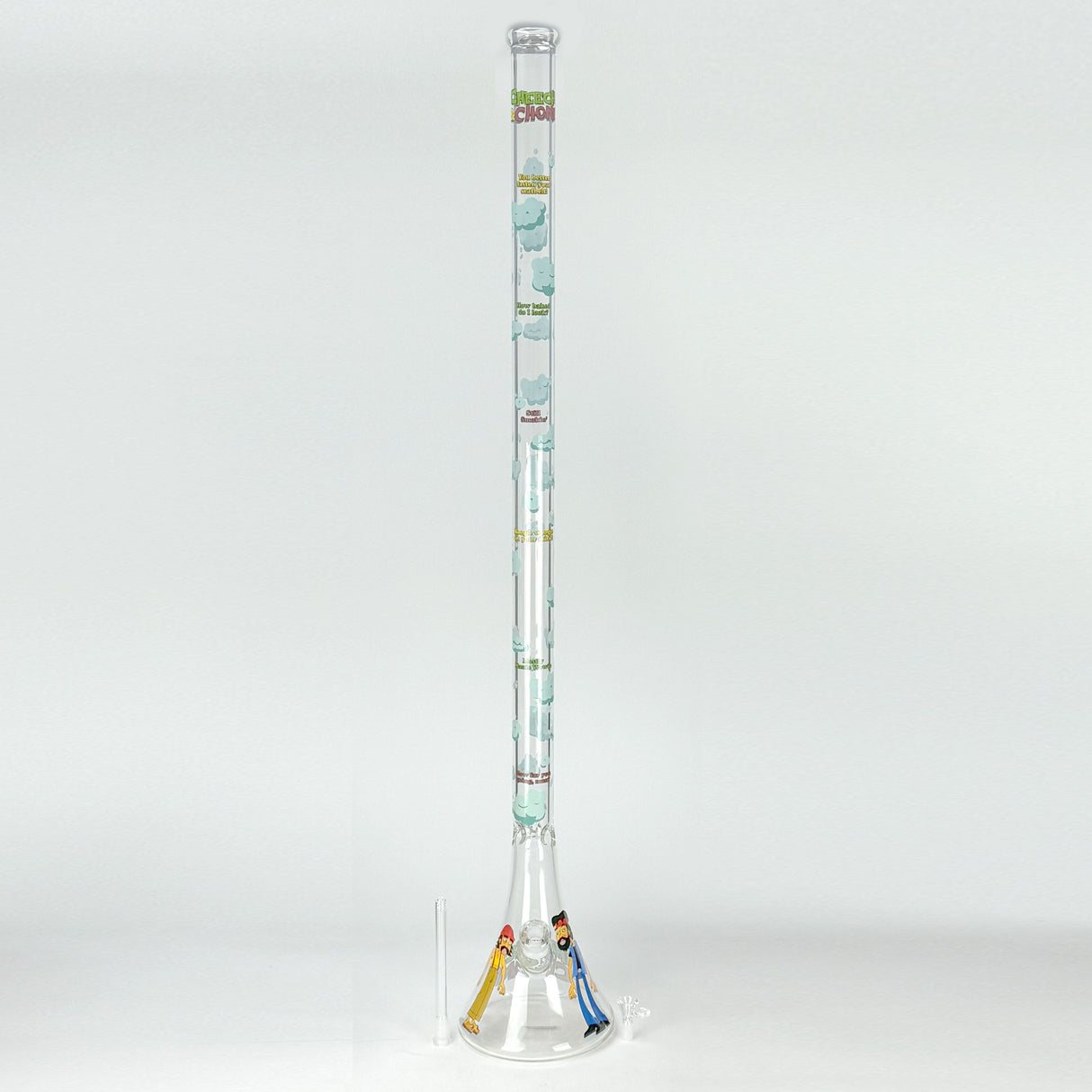 Cheech & Chong® Glass | 48" Tall 7mm Thick How High Are You Bell Base Water Pipe Glass Bong West Coast Gifts