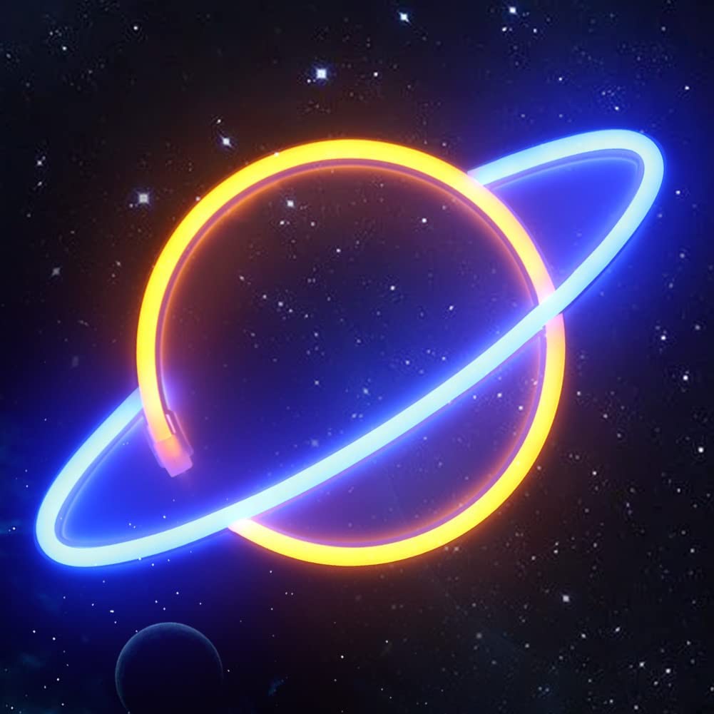 LED Neon Signs Flag · Sign Every Weekend Planet_12"W x 7"H