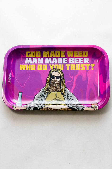 Smoke Arsenal Rolling Medium Tray Tray ONE God Made Weed