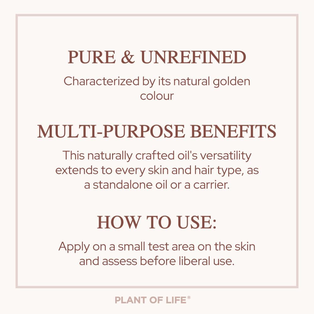 Plant of Life | Organic Jojoba Oil for strengthening Hair & Skin (120ml) Skincare Neo Wholesale Co.
