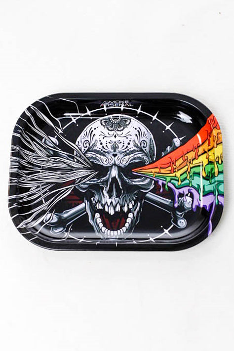 Smoke Arsenal Rolling mini Tray Tray ONE Stoned skull