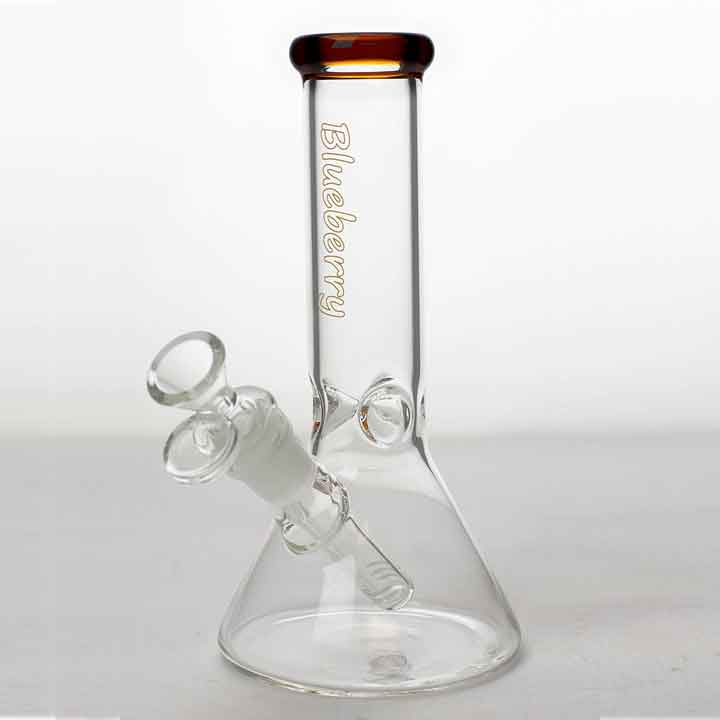 8" Blueberry glass beaker water bong ( N8040 ) Glass Bong ONE Amber