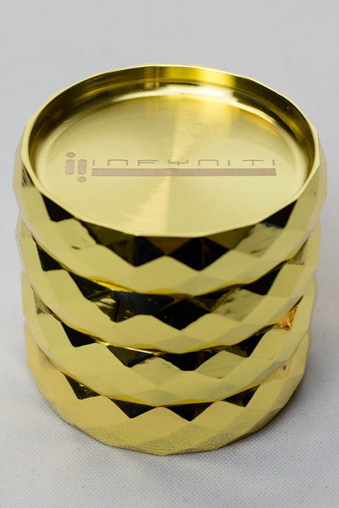 Infyniti 4 parts metal herb grinder ( GR7506 ) Regular Grinder ONE Gold