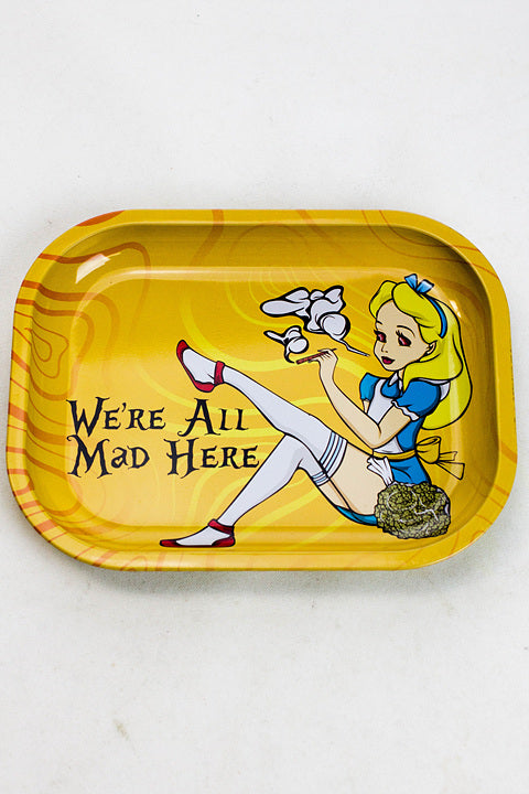 Smoke Arsenal Mini Rolling Tray Tray ONE We're all mad here
