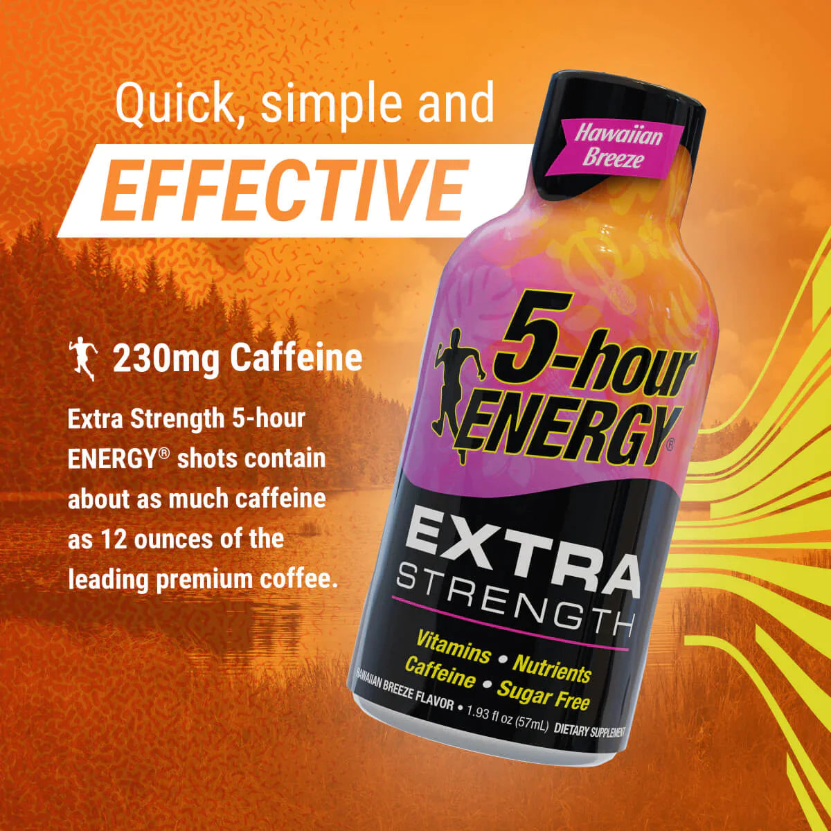 Hawaiian Breeze Flavor Extra Strength 5-hour ENERGY Drink Energy Drink ONE