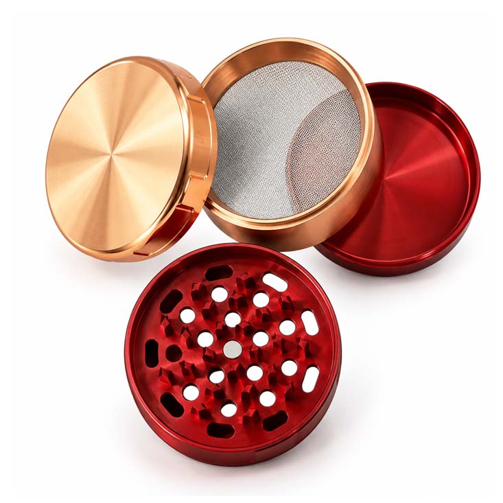63mm 4-Piece Hourglass Metal Grinder – 6-Piece Display Display Pack Super Supplys Inc