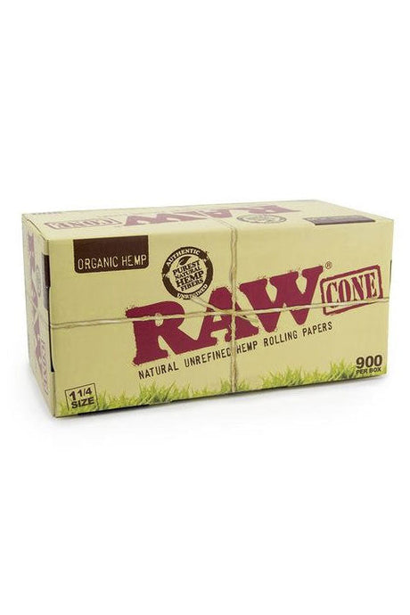 Raw Organic Pre Rolled Cones Bulk 900 1 1/4 Pre-rolled Cone (Bulk / Tower) ONE
