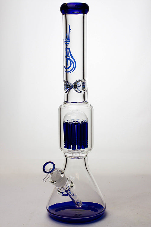 17.5" Genie 10-arm 9 mm colored bottom glass bong ( GE4180 ) Glass Bong ONE Blue