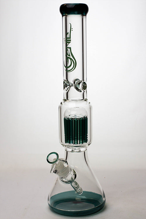 17.5" Genie 10-arm 9 mm colored bottom glass bong ( GE4180 ) Glass Bong ONE Teal