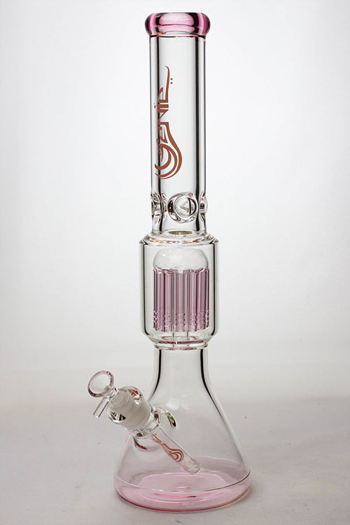 17.5" Genie 10-arm 9 mm colored bottom glass bong ( GE4180 ) Glass Bong ONE Pink