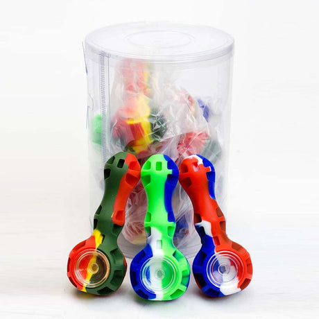 HIT | Silicone hand pipe with glass bowl 10 pcs buldle Silicone Pipe NIBO Distribution