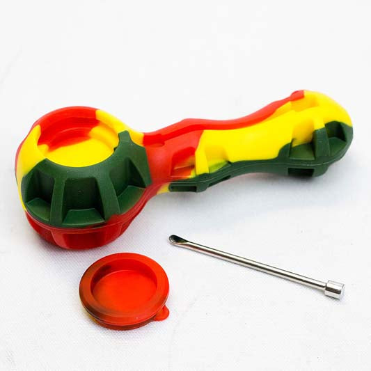 HIT | Silicone hand pipe with glass bowl 10 pcs buldle Silicone Pipe NIBO Distribution