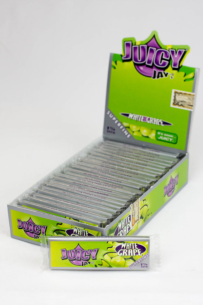 Juicy Jay's Superfine flavored hemp Rolling Papers 1 - 1/4" Size ONE White Grape