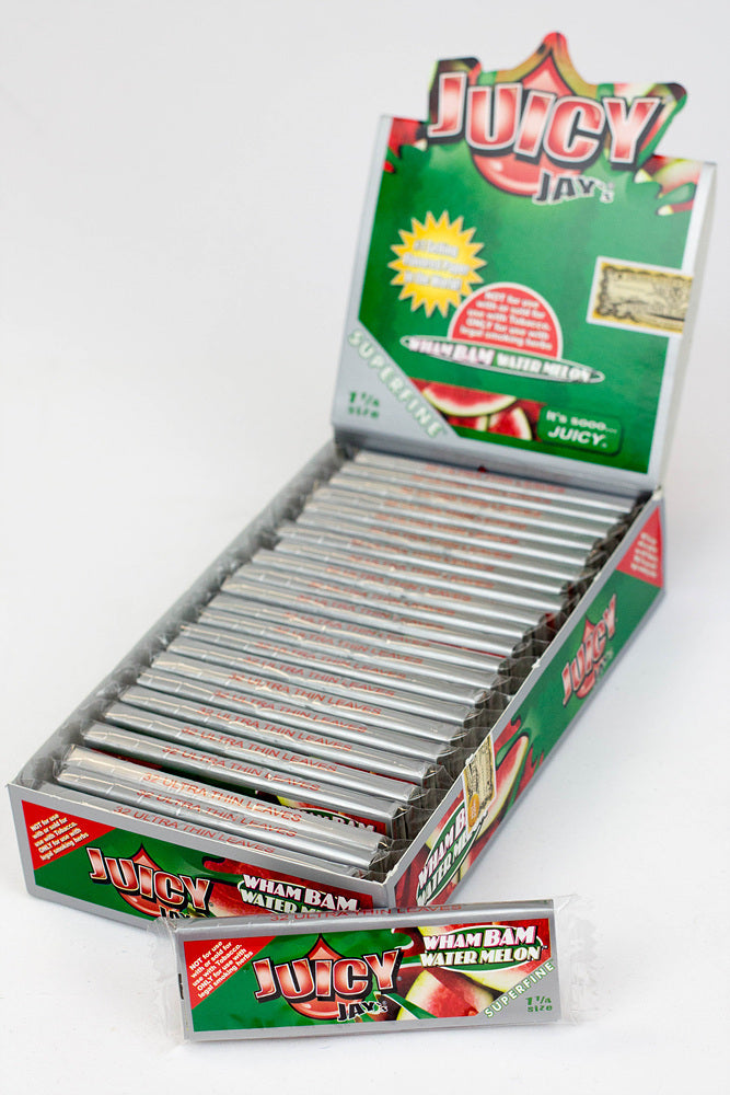 Juicy Jay's Superfine flavored hemp Rolling Papers 1 - 1/4" Size ONE Wham Bam Water Melon