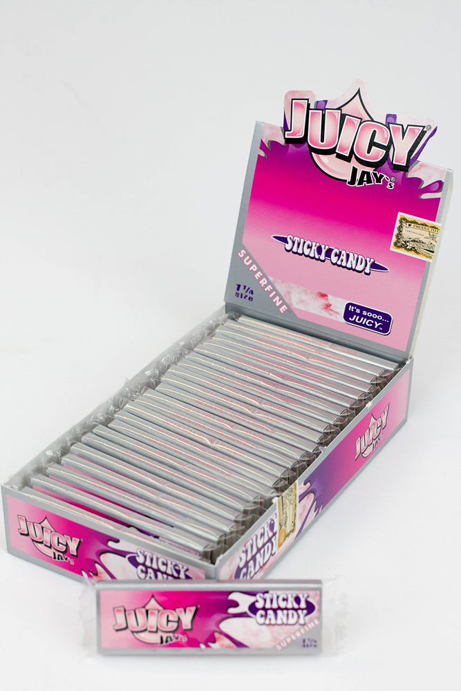 Juicy Jay's Superfine flavored hemp Rolling Papers 1 - 1/4" Size ONE Sticky Candy