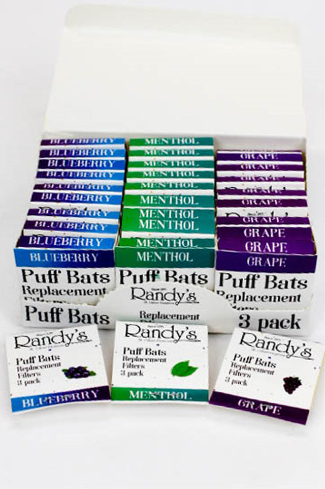 Randy's Puff bat refill packs display Filter Tip ONE
