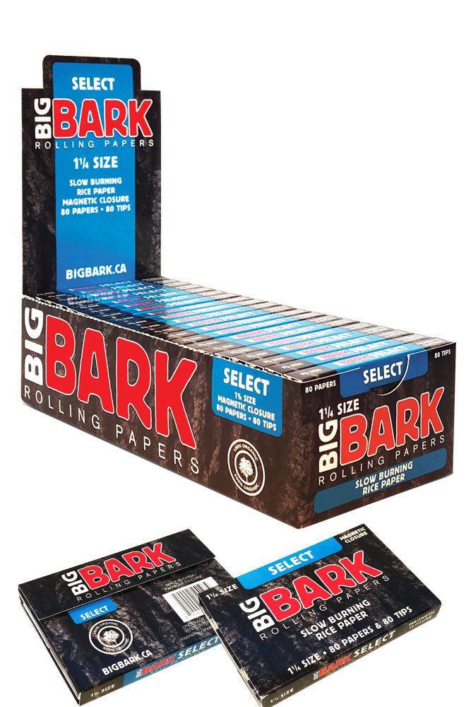 BIGBARK Slow burning RICE Rolling paper - 20 packs 1 - 1/4" Size Big Bark Rolling Papers & Pre Roll Cones