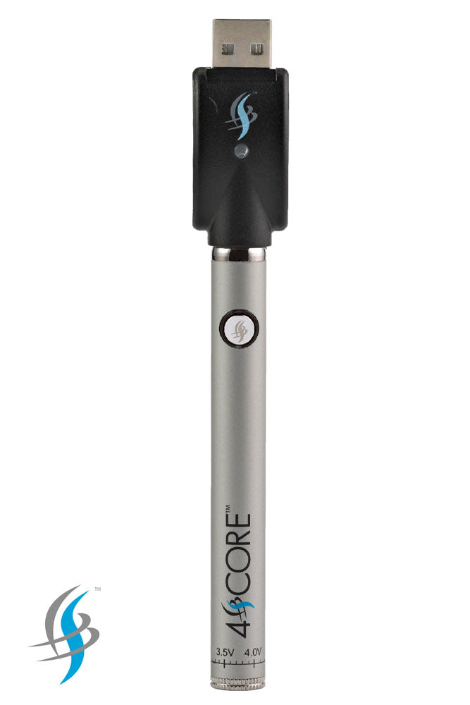 4 Score | 350 mAh Twist Control Vape Battery with USB charger 510 Battery 4SCORE™ Silver