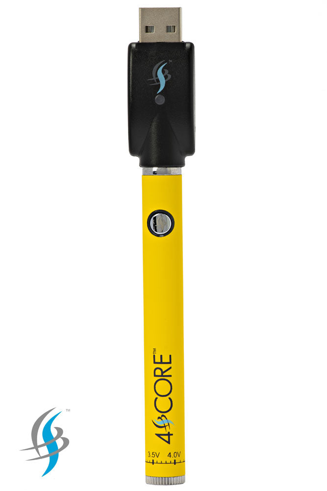 4 Score | 350 mAh Twist Control Vape Battery with USB charger 510 Battery 4SCORE™ Yellow