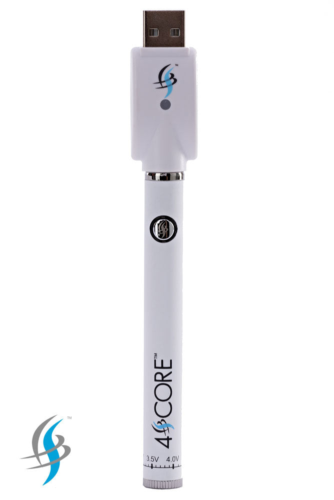 4 Score | 350 mAh Twist Control Vape Battery with USB charger 510 Battery 4SCORE™ White