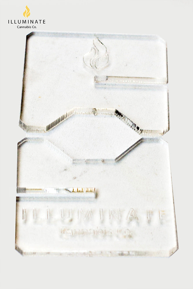 Laser cut Acrylic rolling V Roller Illuminate Cannabis Co.