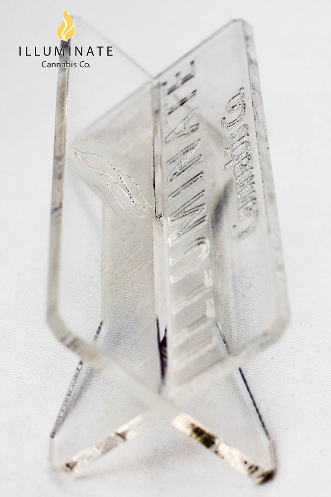 Laser cut Acrylic rolling V Roller Illuminate Cannabis Co. King