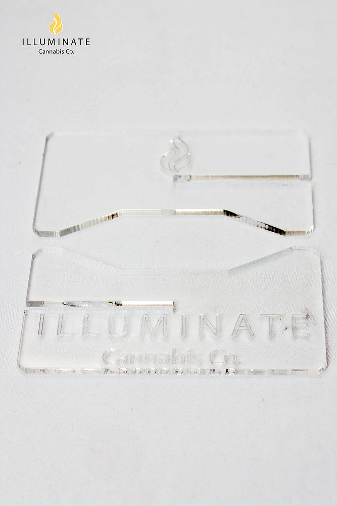Laser cut Acrylic rolling V Roller Illuminate Cannabis Co.