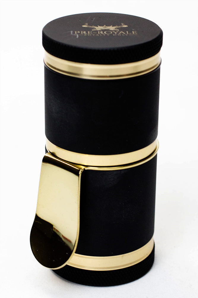 Mini Royale G Luxury Herb Grinder Metal Anodized Aerospace Aluminum Herb Saver Grinder Pre-Royale Grinder Matte Black