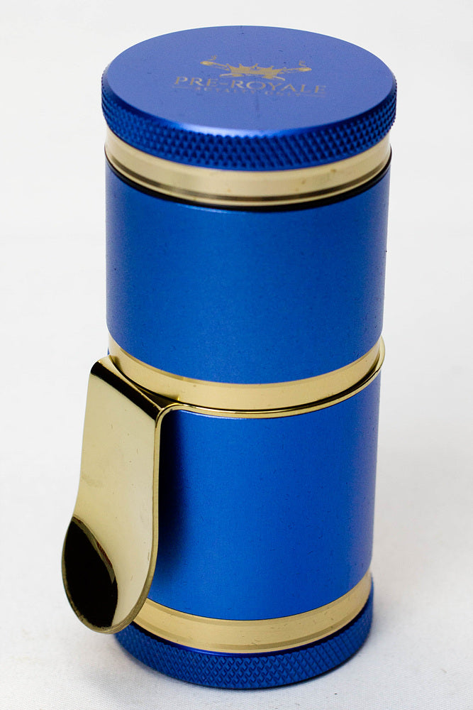Mini Royale G Luxury Herb Grinder Metal Anodized Aerospace Aluminum Herb Saver Grinder Pre-Royale Grinder Monarch Blue