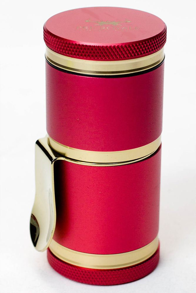 Mini Royale G Luxury Herb Grinder Metal Anodized Aerospace Aluminum Herb Saver Grinder Pre-Royale Grinder Imperial Red