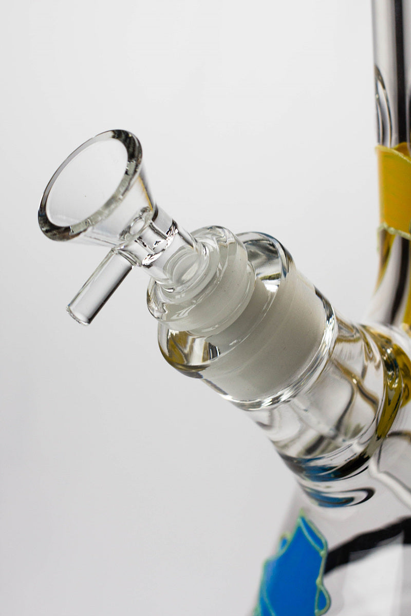 13" Glow in the dark hand painted 7 mm glass water bong Glass Bong BANKA