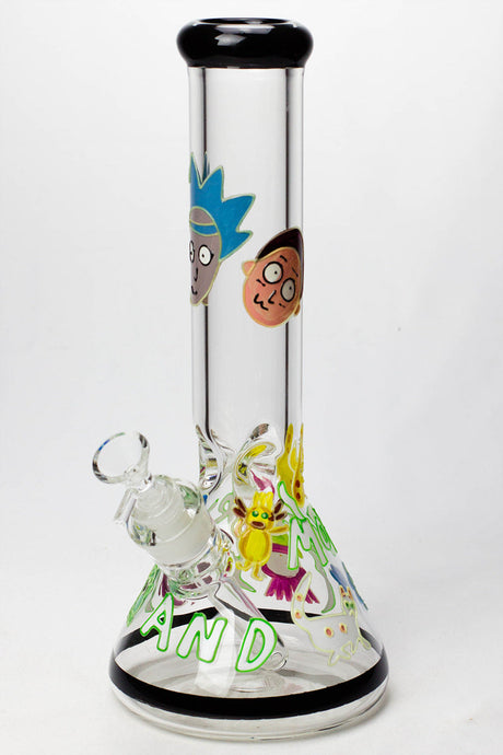 13" Glow in the dark hand painted 7 mm glass water bong Glass Bong BANKA Graphic F