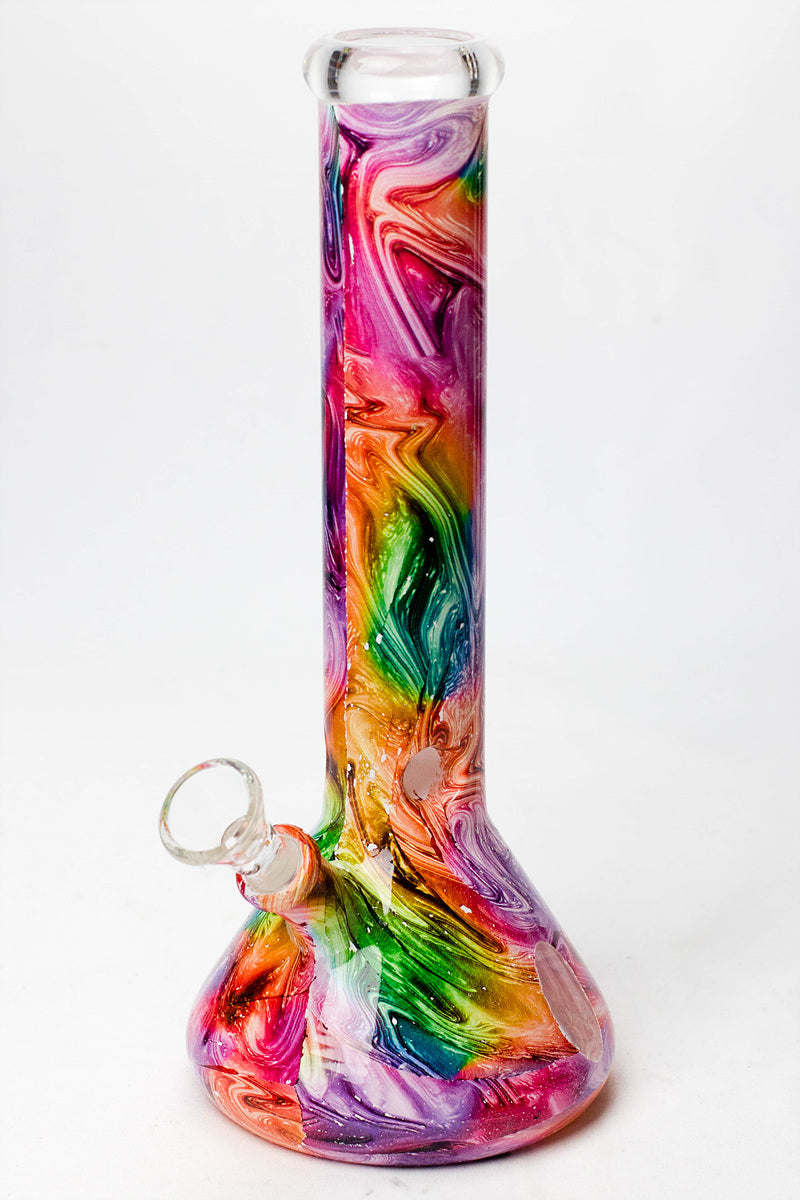 10" Graphic wrap glass water pipe Glass Bong BANKA A
