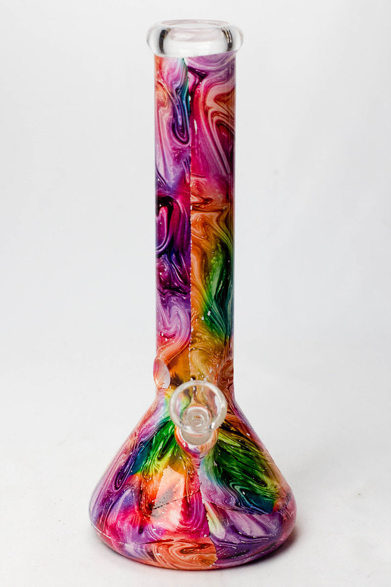 10" Graphic wrap glass water pipe Glass Bong BANKA