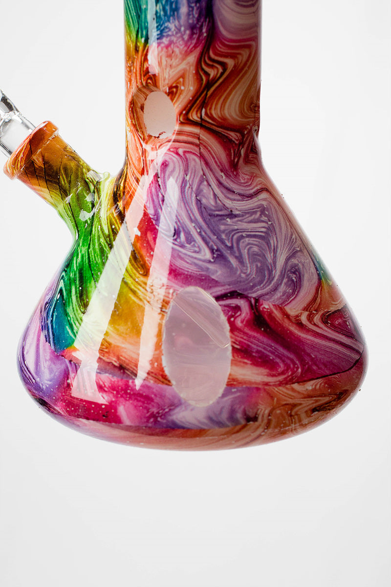 10" Graphic wrap glass water pipe Glass Bong BANKA