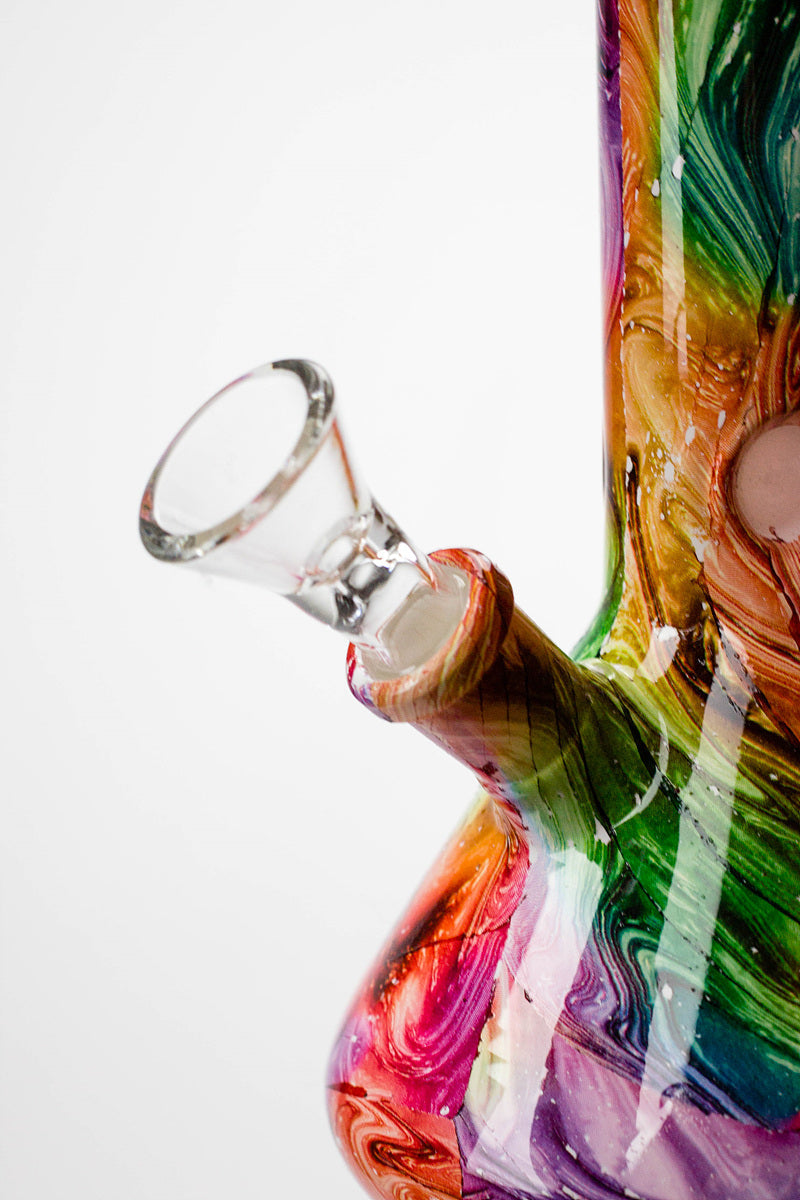 10" Graphic wrap glass water pipe Glass Bong BANKA