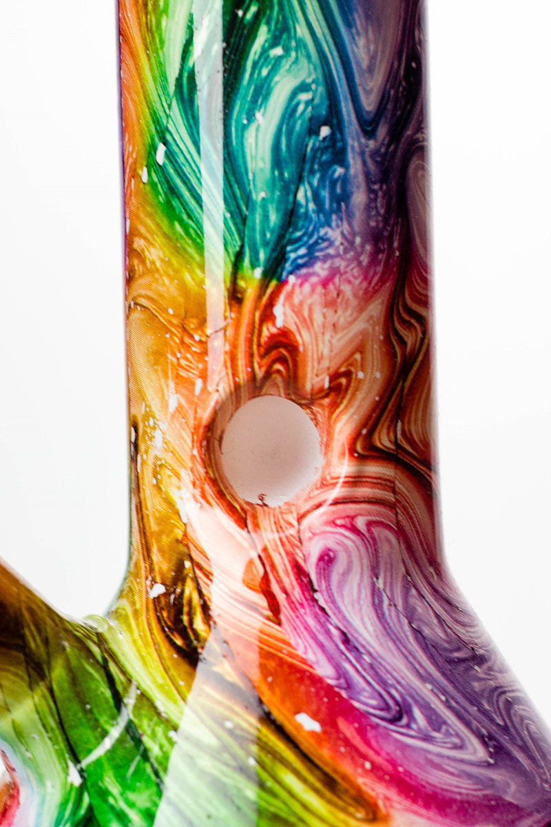 10" Graphic wrap glass water pipe Glass Bong BANKA