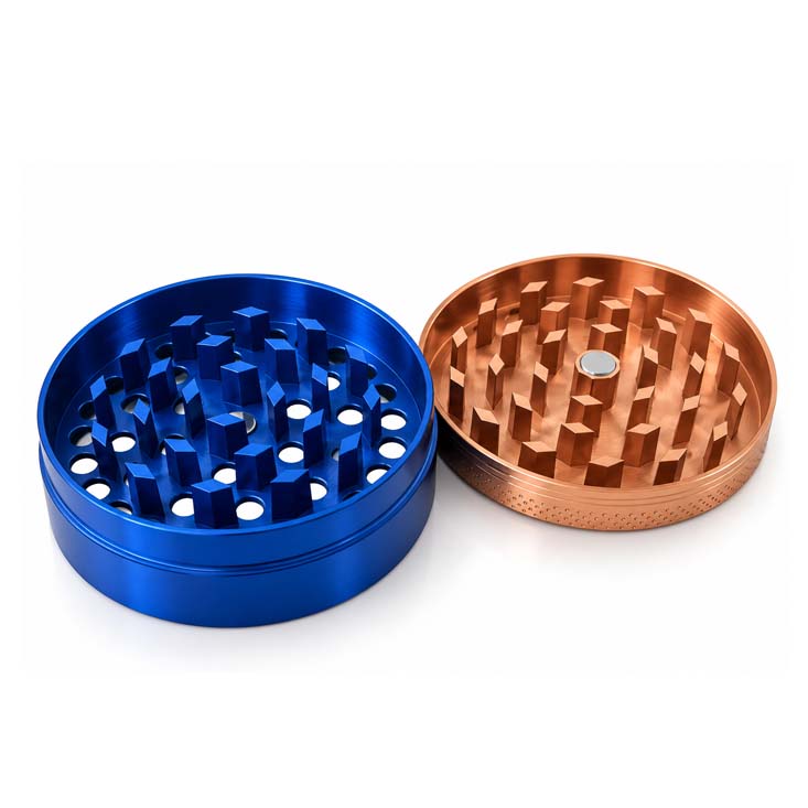 55mm 4-Piece Window Zinc Alloy Grinder – 6-Piece Display Assorted Colors Display Pack Super Supplys Inc