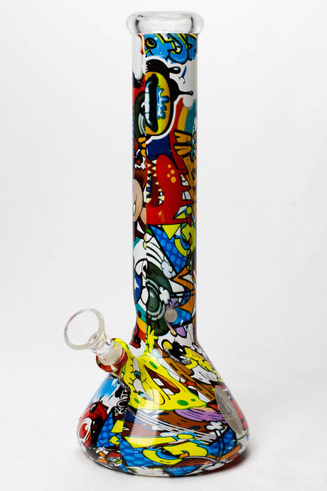 10" Graphic wrap glass water pipe Glass Bong BANKA C
