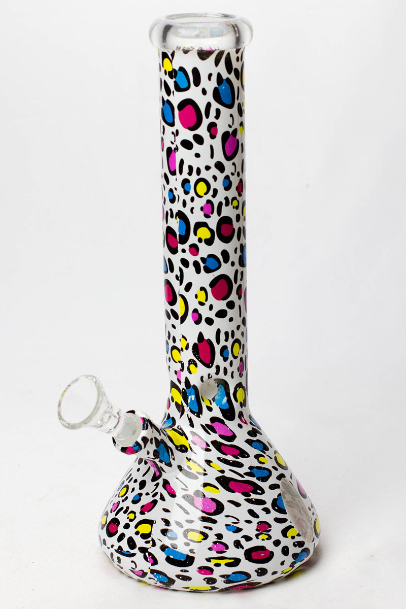 10" Graphic wrap glass water pipe Glass Bong BANKA D
