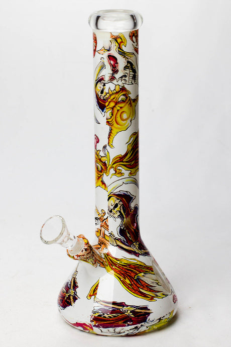 10" Graphic wrap glass water pipe Glass Bong BANKA E