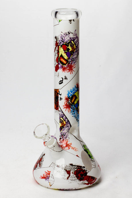 10" Graphic wrap glass water pipe Glass Bong BANKA F